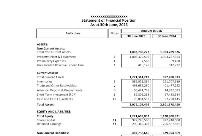 prepare professional financial statements in excel